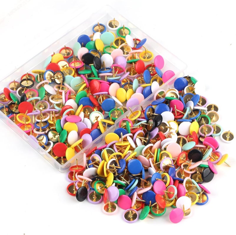 Yalis Thumb Tacks 400-count, Colors Plastic Roundness Push Pins Decorative Tacks for Corkboard (Colorful) - Image 5